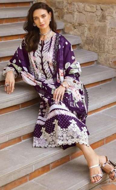 Elaf chikankari  D No 1393 C By Mehboob Tex